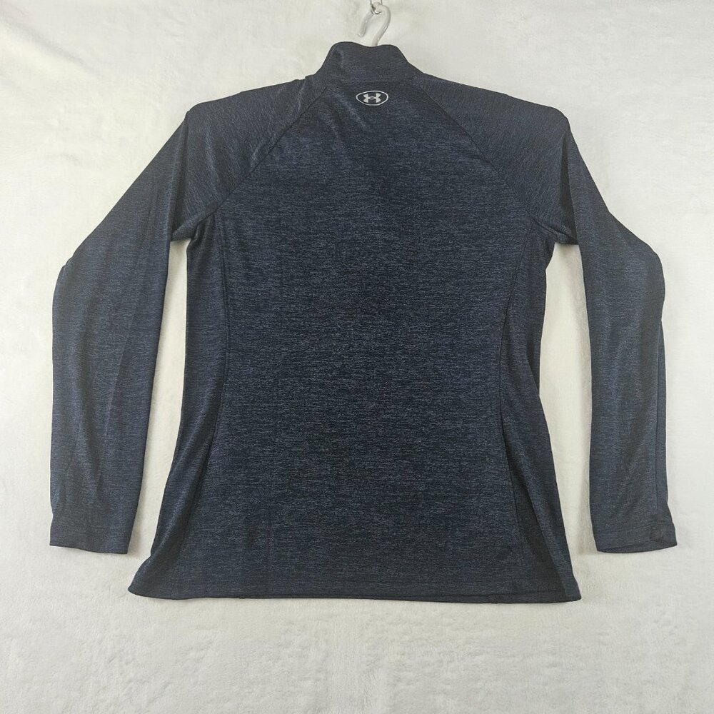Under Armour Women's Sz L UA Tech Twist 1/2 Zip Long Sleeve Shirt 1320128 Blue - Picture 4 of 13